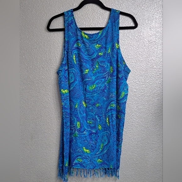 Angel Beach Swim/Bathing Suit Cover Up With Fringe Size M - Picture 5 of 8